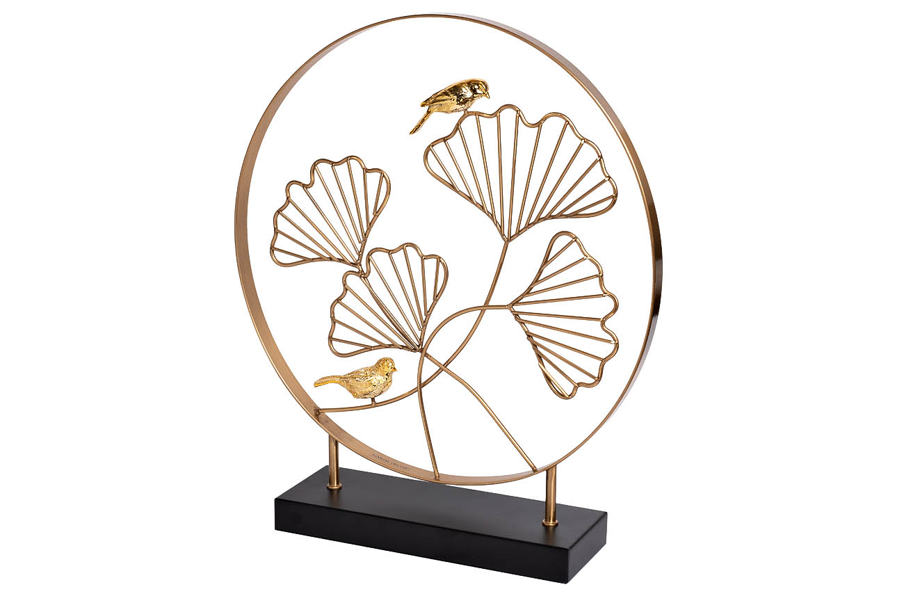 Статуэтка «Листья с двумя золотыми птичками» 1