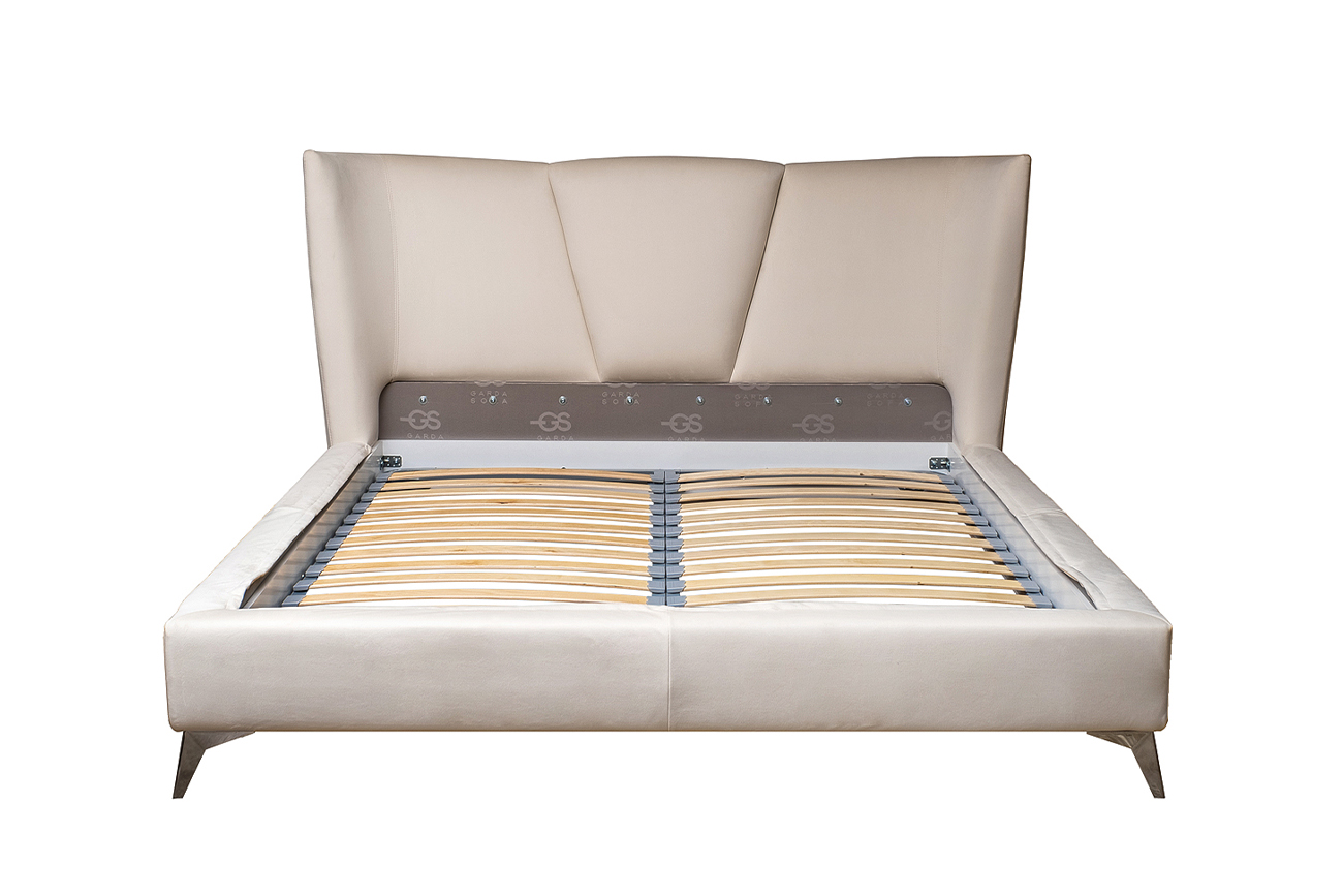 Кровать Siena велюровая кремовая 1
