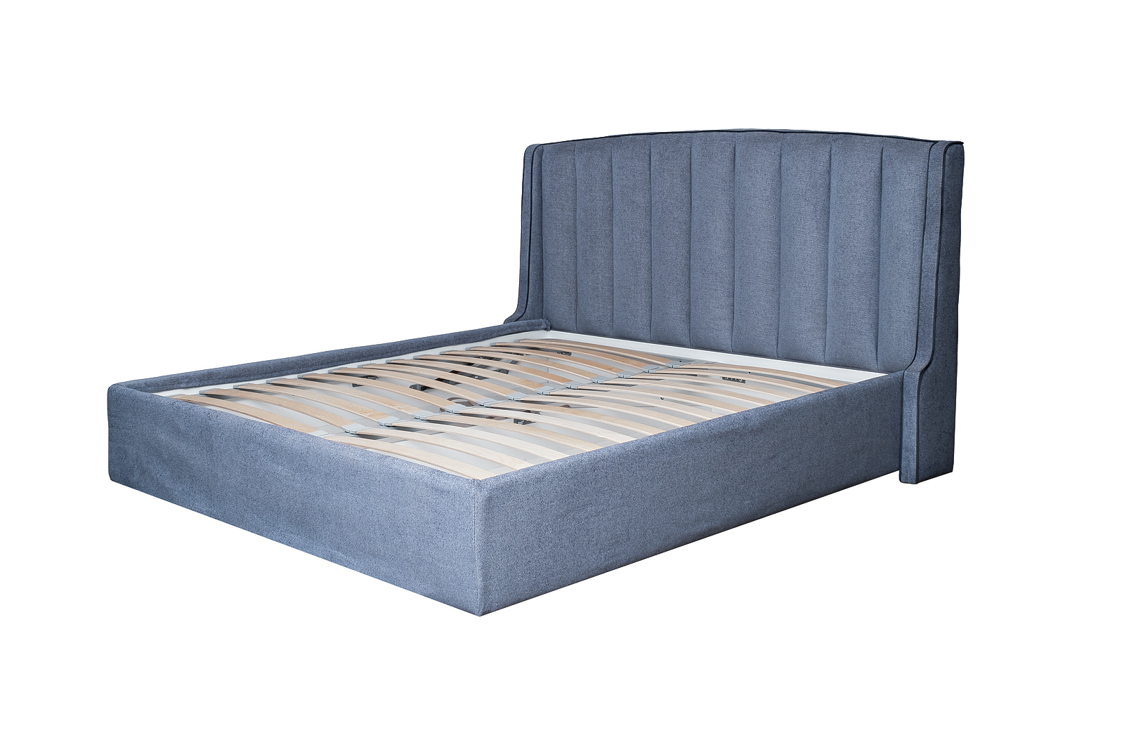 Кровать Одри(Odry) с подъемным механизмом шенилл синяя 2
