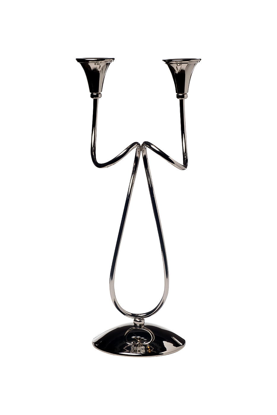 Подсвечник металлический хром 1