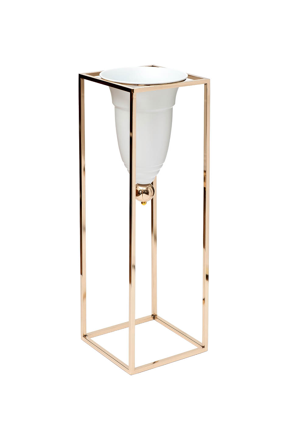 Кашпо на подставке (золото) 2