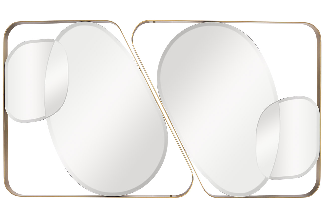 Зеркало декоративное в металлической раме 2