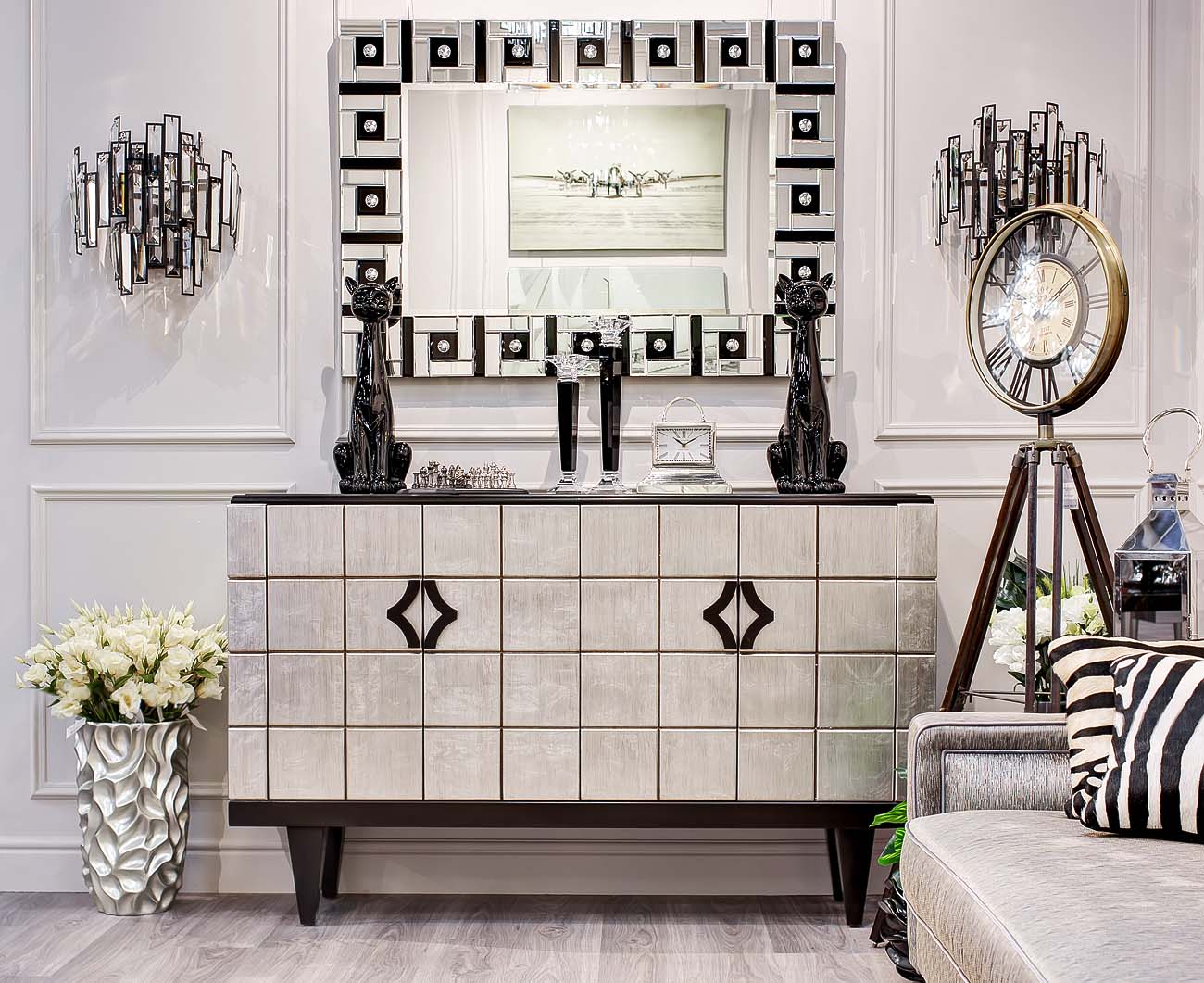 Кашпо серебряное 5