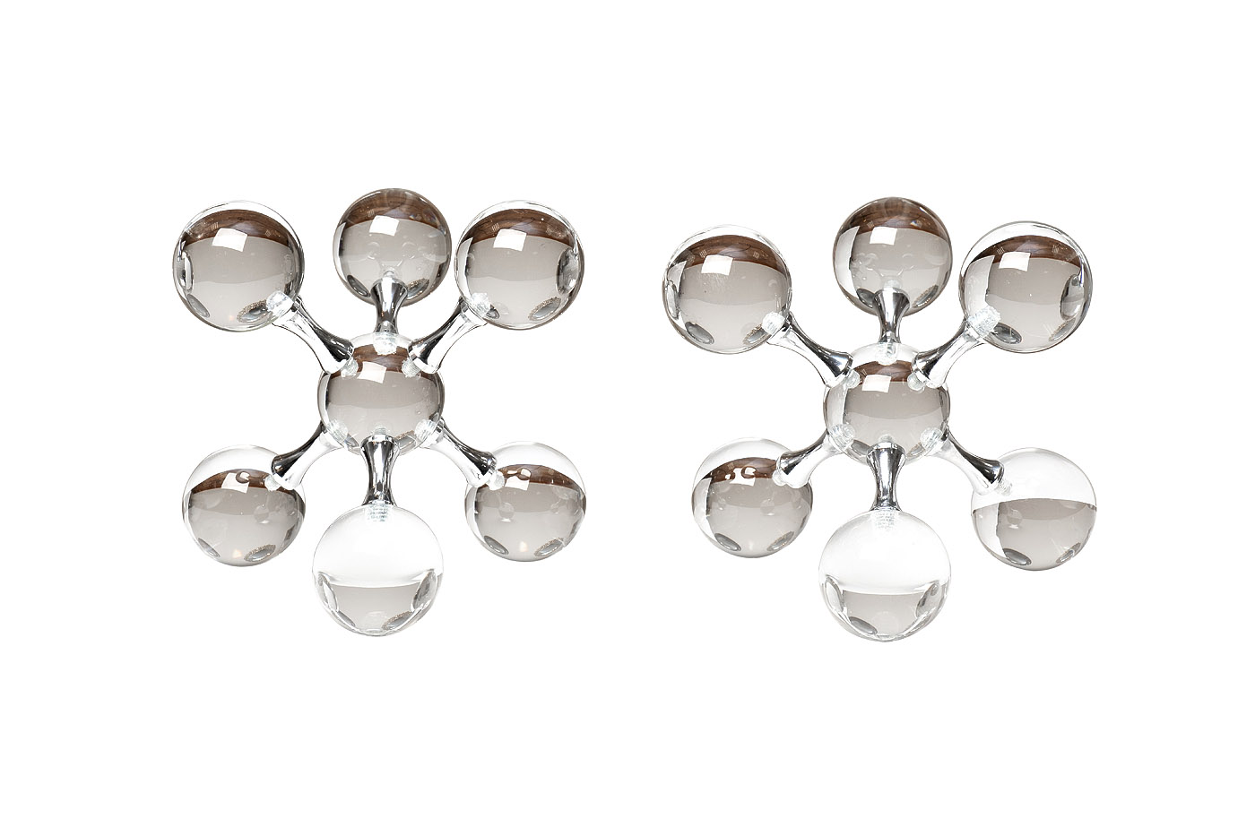 Держатели для книг «Молекулы» хрустальные 1