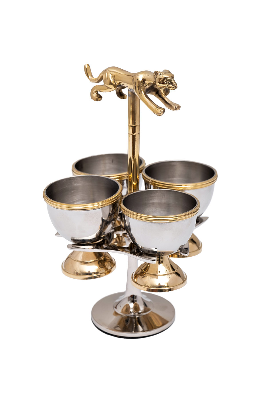 Подставка для яиц «Леопард» хром 1