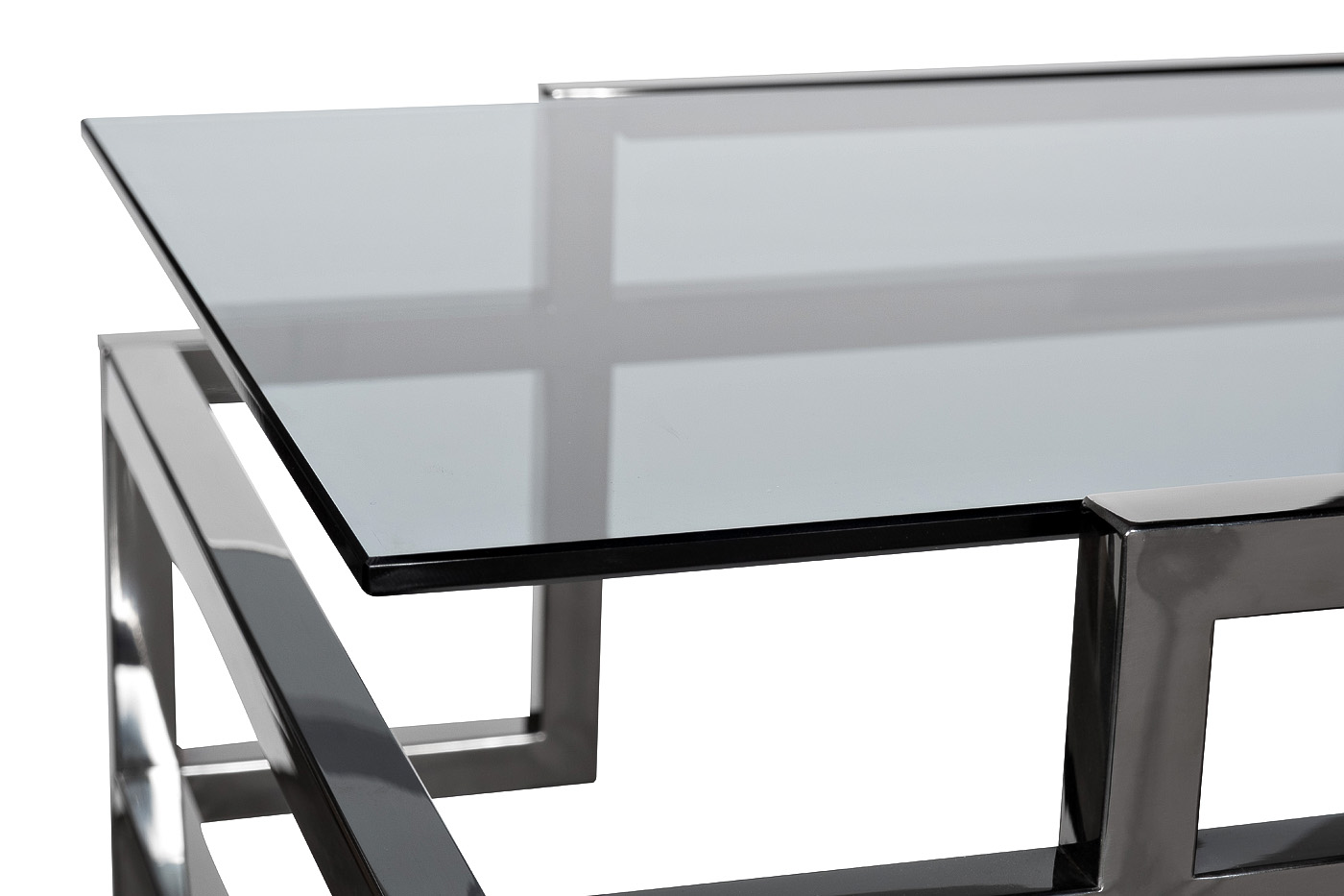 Консоль темное стекло/темный хром 4