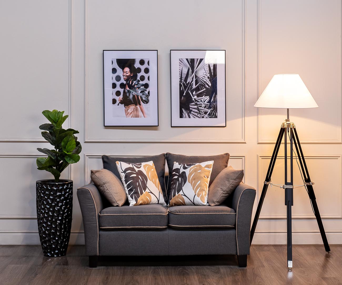 Кашпо жемчужно-черное 5