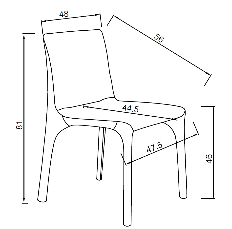 Стул обеденный экокожа бежевый 3