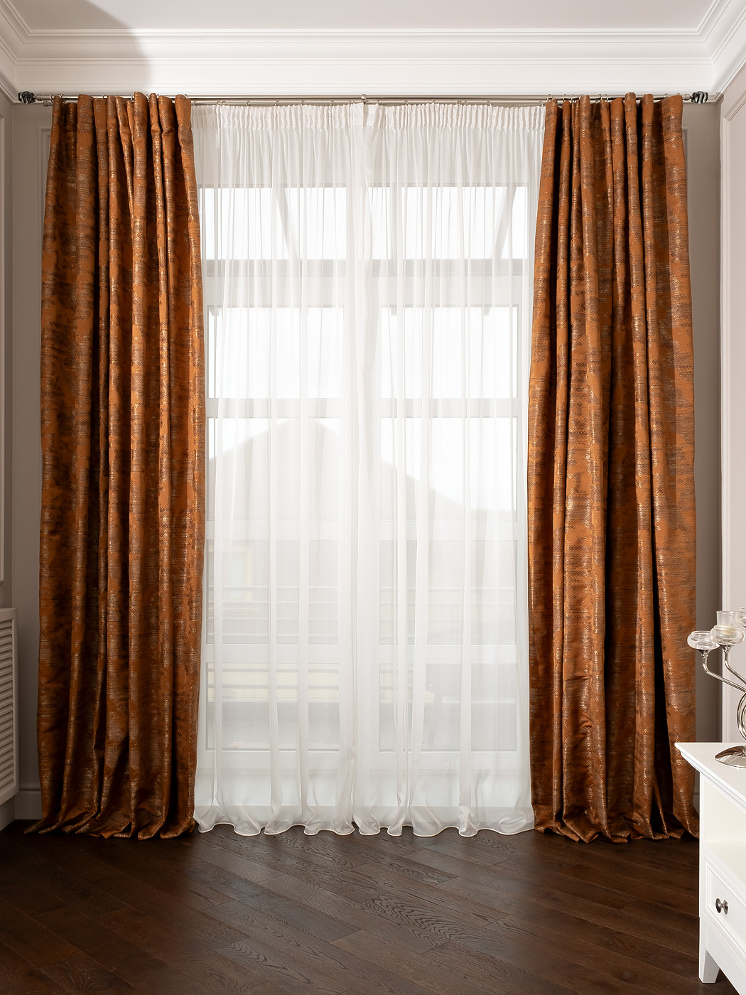 Портьера Бромли (Bromley) 275х260см оранжевая 2