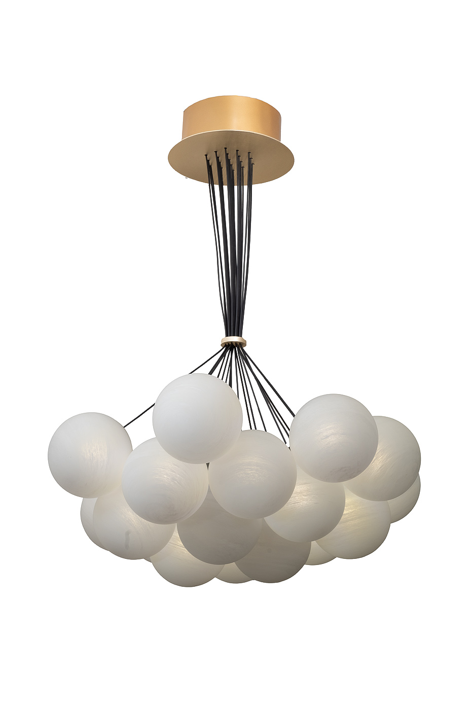 Светильник подвесной Шары (Globo) матовое стекло/золото 1