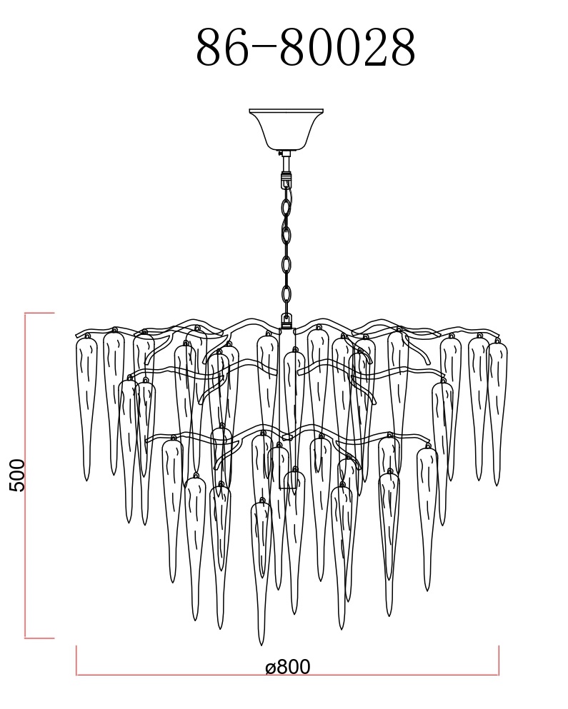 Люстра Primavera подвесная золото 3