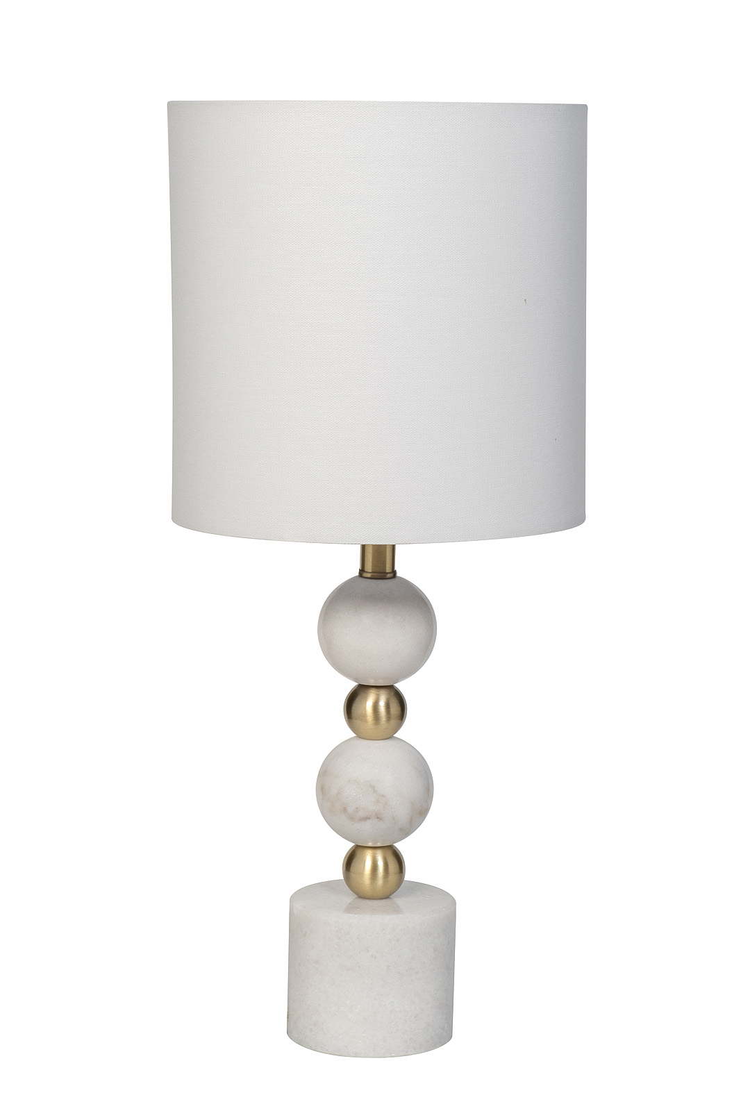 Лампа настольная мраморная с белым абажуром 1