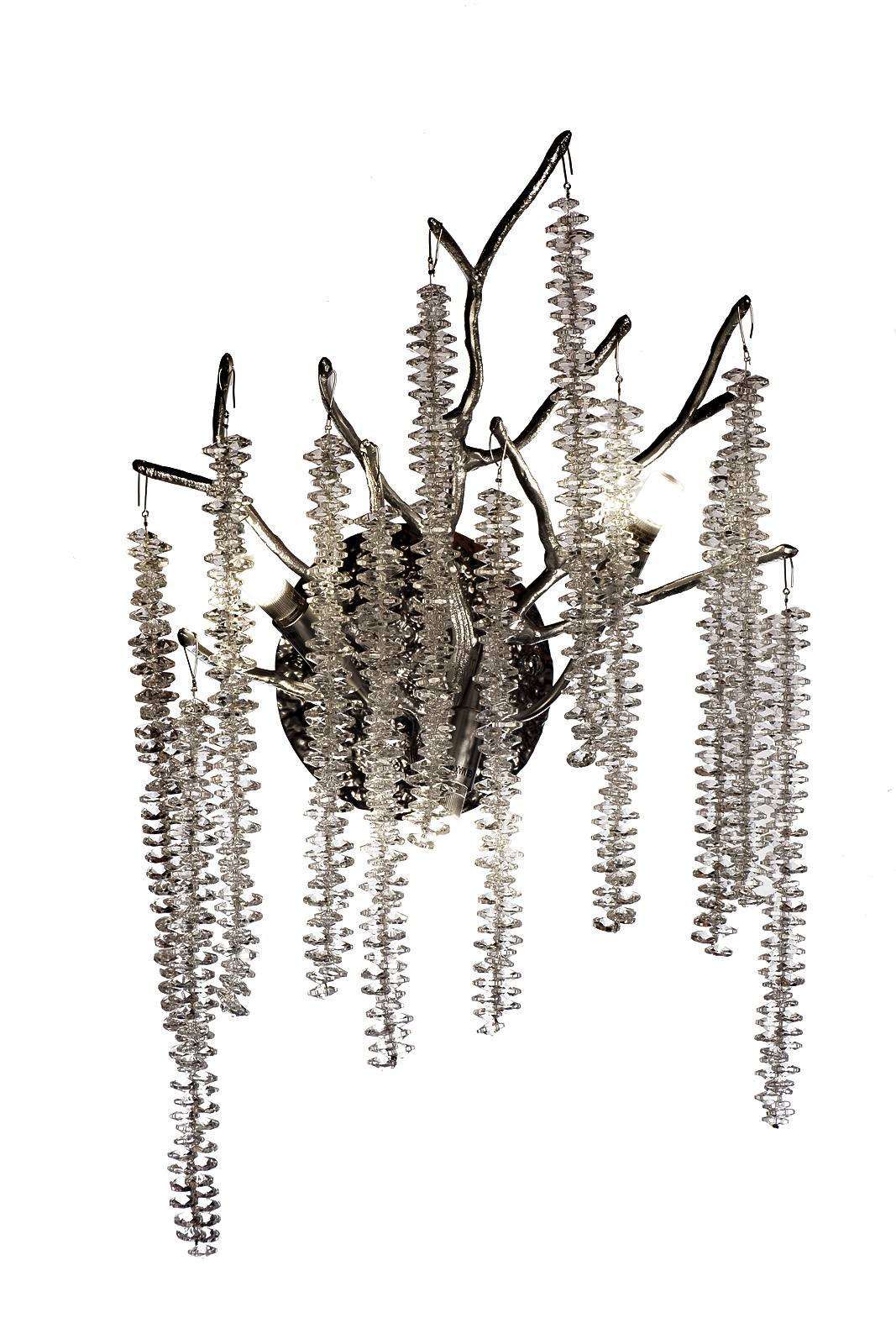 Бра со стеклянными подвесками цвет серебро 1