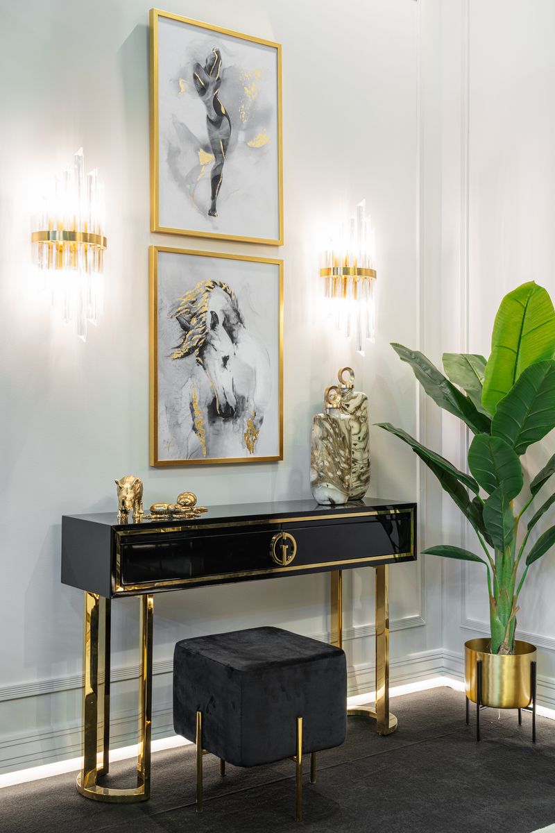 Бра стеклянное (золото) 5