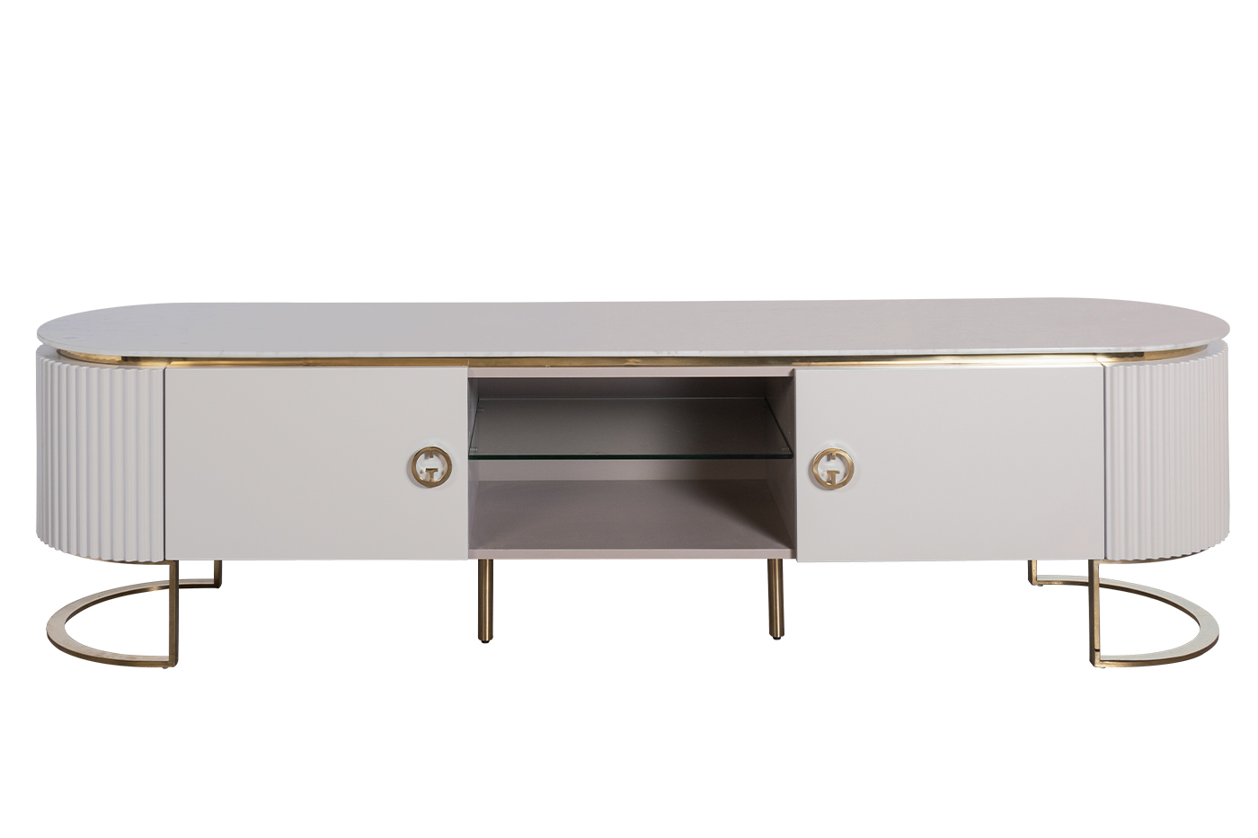 Тумба под телевизор Лучано (Luciano) с мраморной столешницей 1