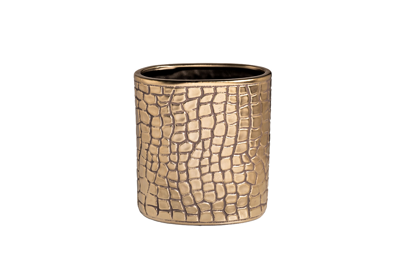 Ваза керамическая золотистая 1