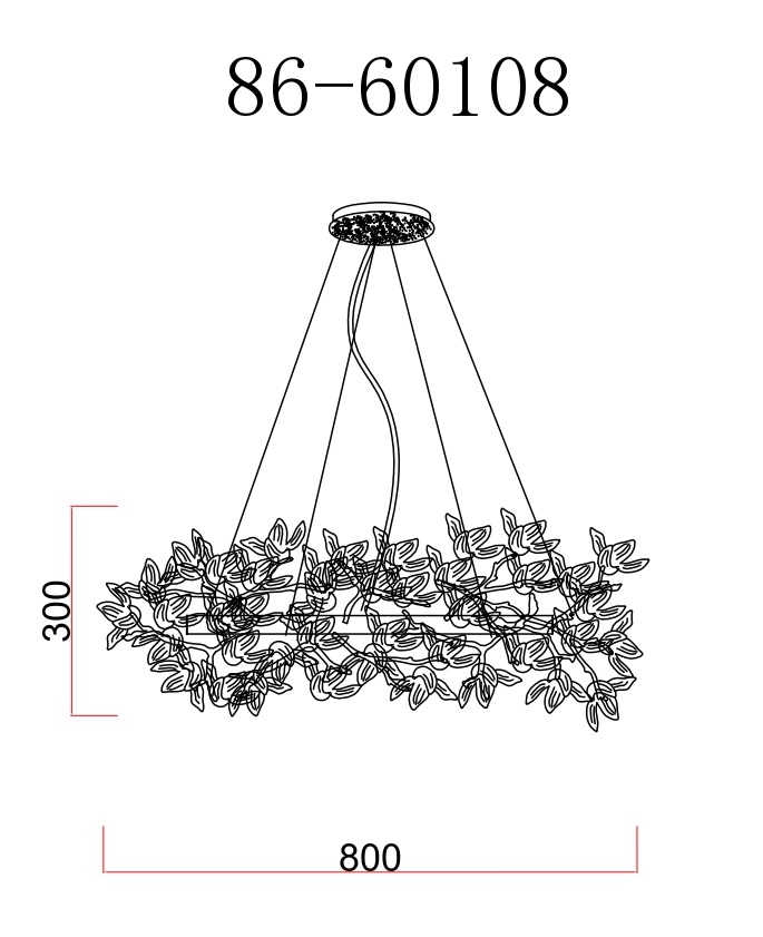 Люстра Flora золото 2