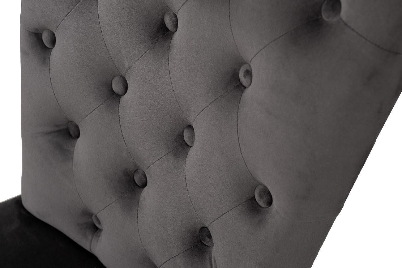 Стул велюровый серый с кольцом 4