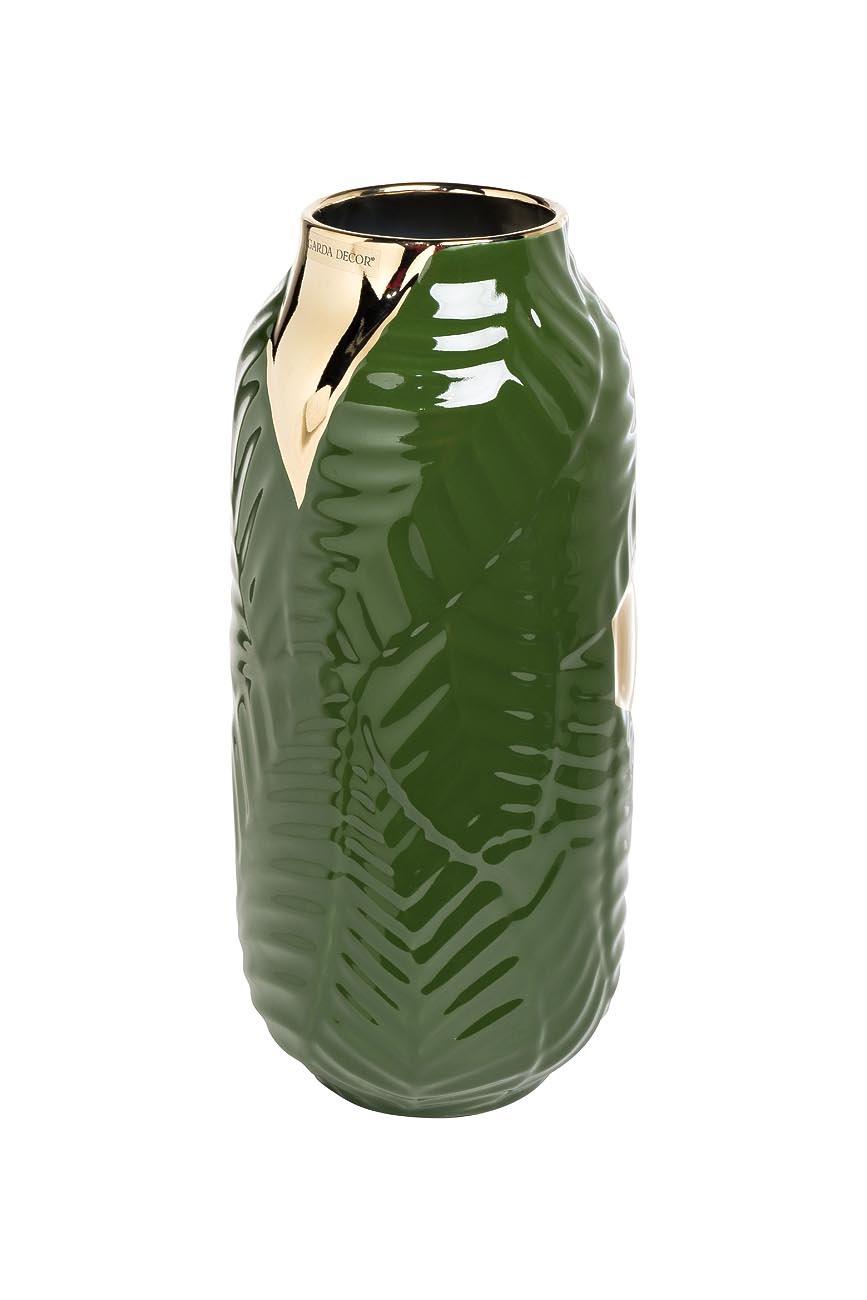 Ваза керамическая зеленая 1