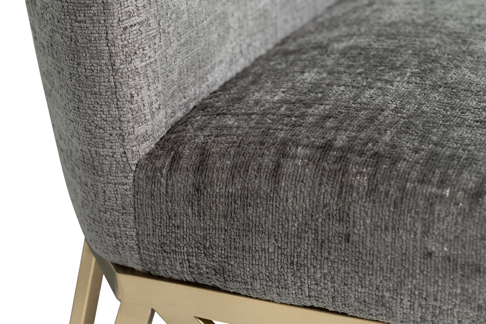 Стул шенилл серый/золото 3