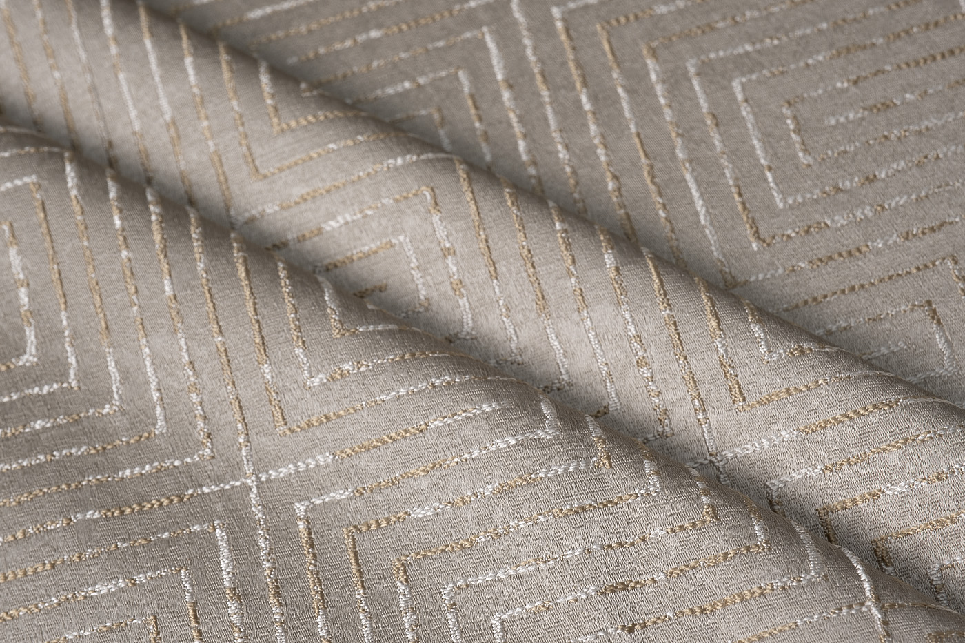 Ткань портьерная Глянец (GLOSS) бежевая 3