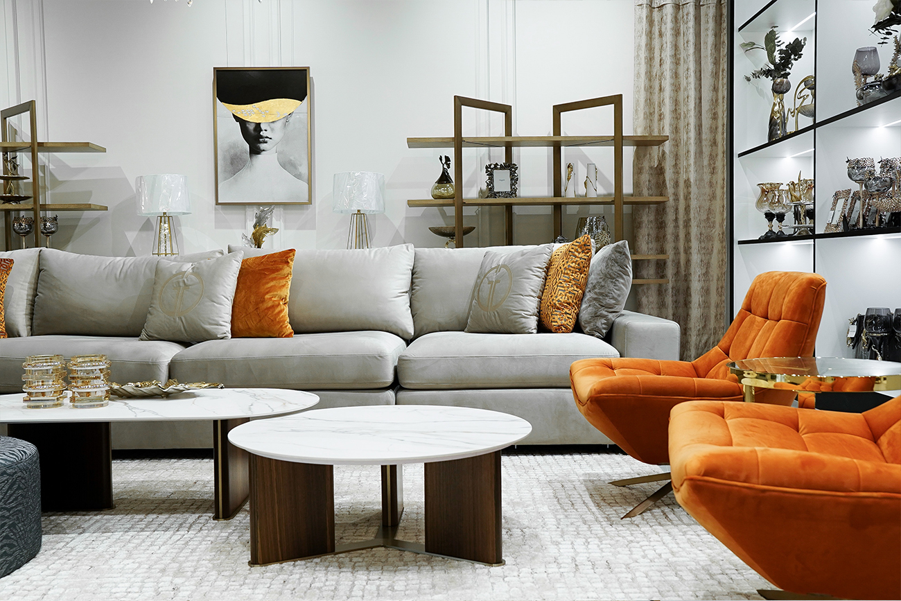Стол журнальный круглый белый 8