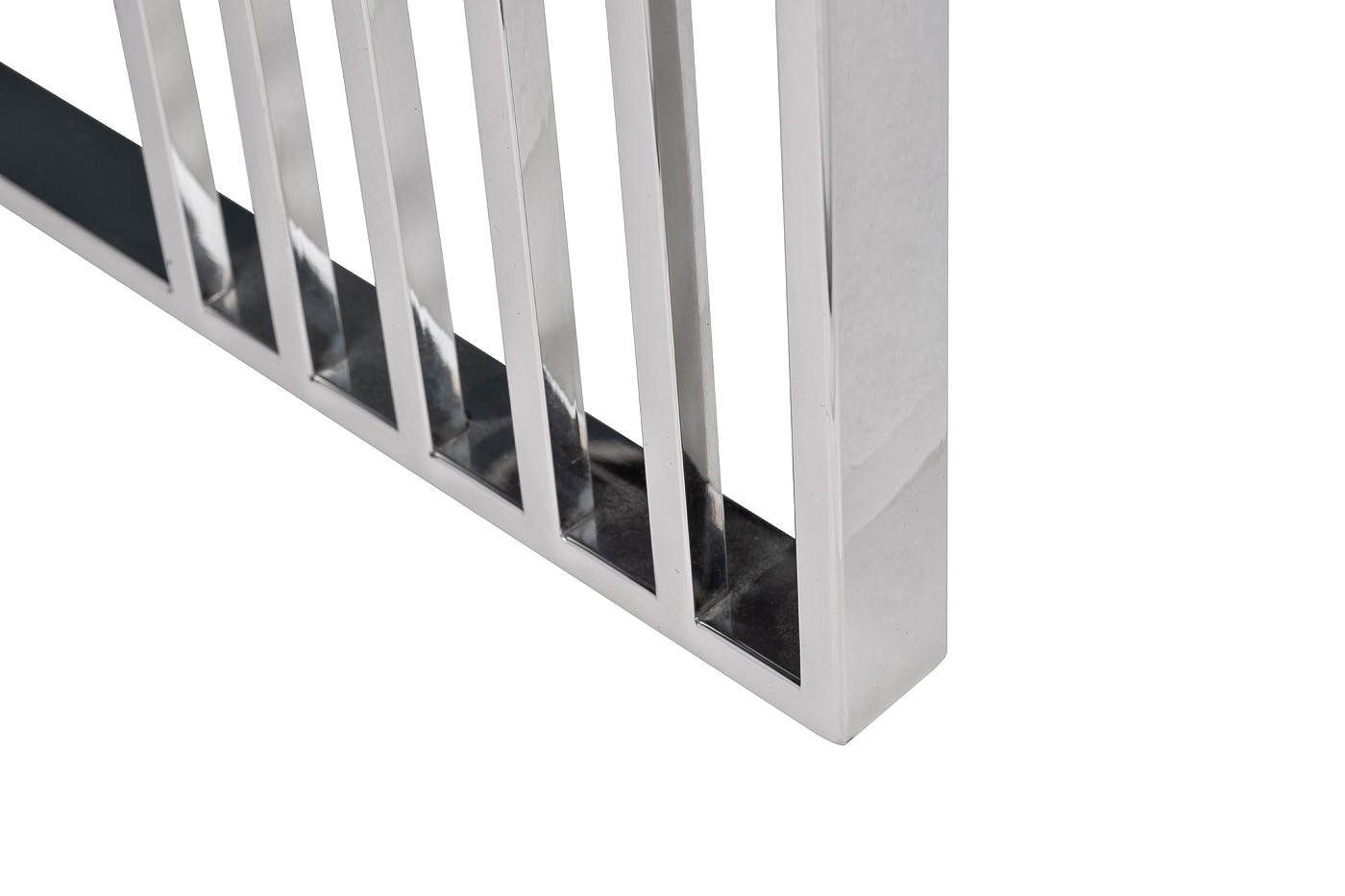 Столик журнальный черное стекло/серебро 4