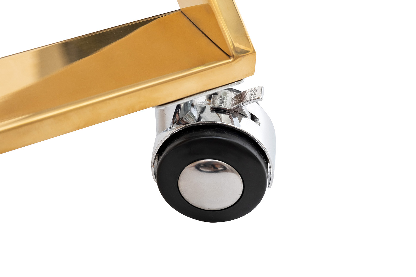 Стол сервировочный зеркальный матовый/золото 6