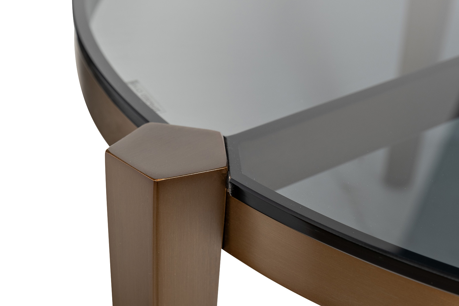 Стол журнальный круглый со стеклом 4