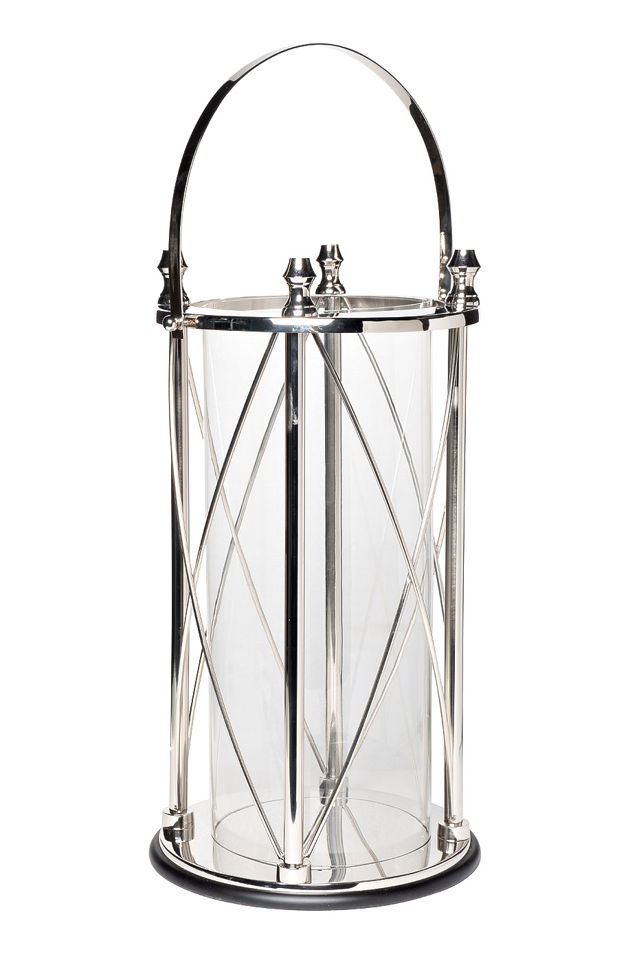 Подсвечник нерж.сталь/стекло 1