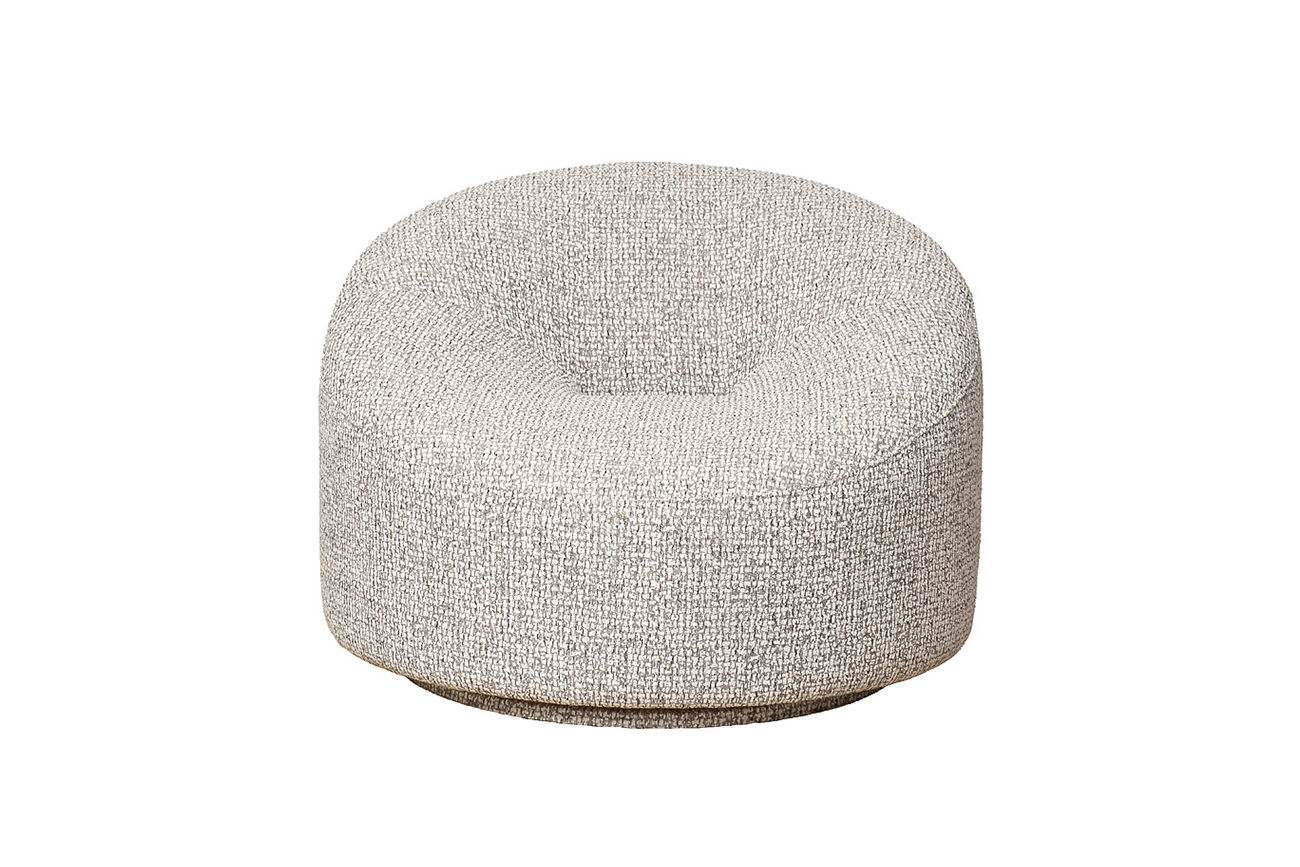 Кресло вращающееся Луна(Luna) шенилл серое 1