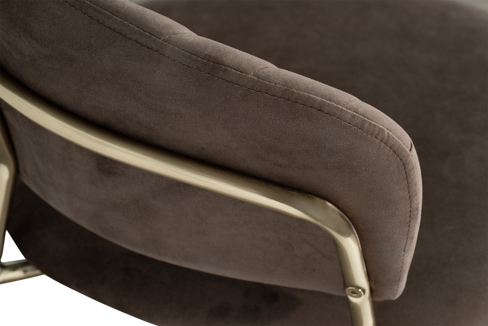 Стул обеденный велюровый темно-коричневый 4