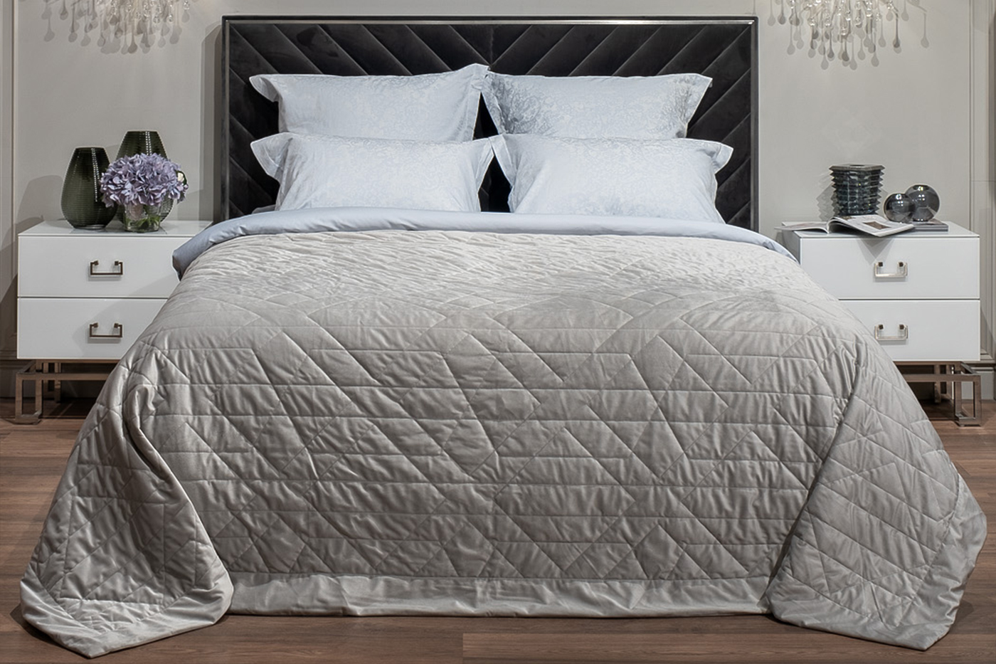 Покрывало Силки (Silky) Ромбо 260х260см со стежкой 1