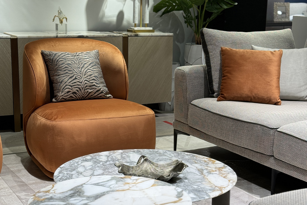 Кресло Капри Бейсик(Capri Basic) велюровое терракотовое 9