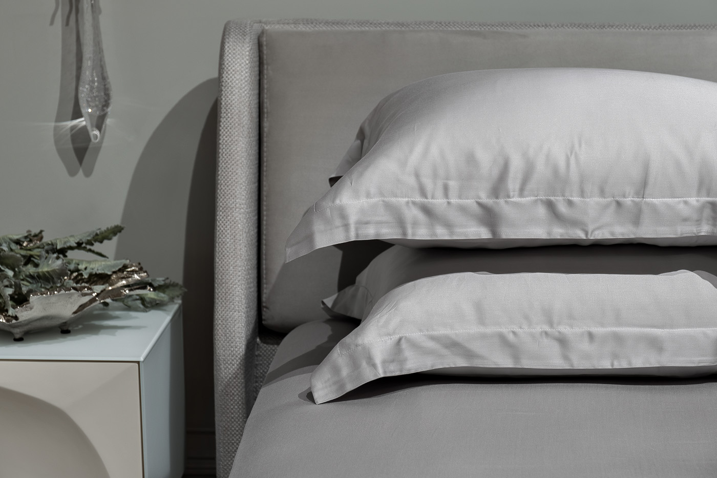 Простыня «Сопрано» на резинке 180х200х30см серая 3