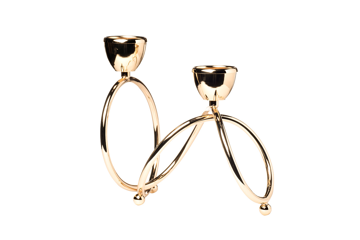 Подсвечник металлический золотой 1