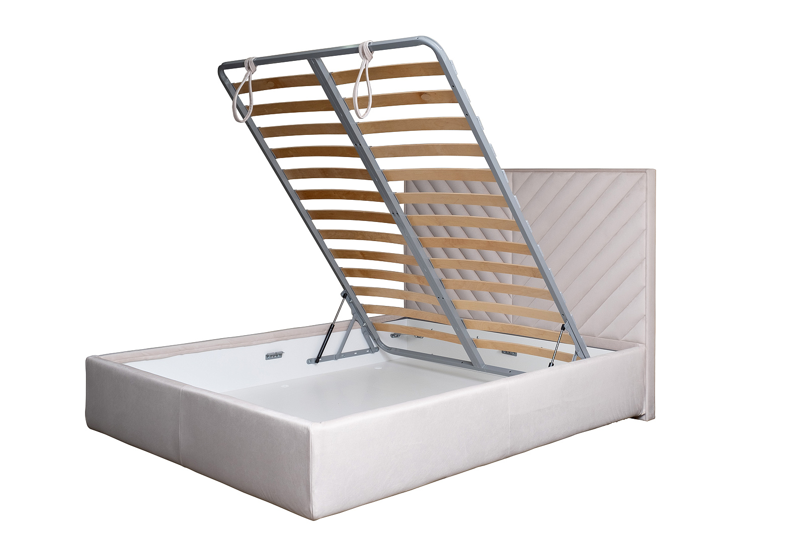 Кровать Milano Basic с подъемным механизмом бежевая 3