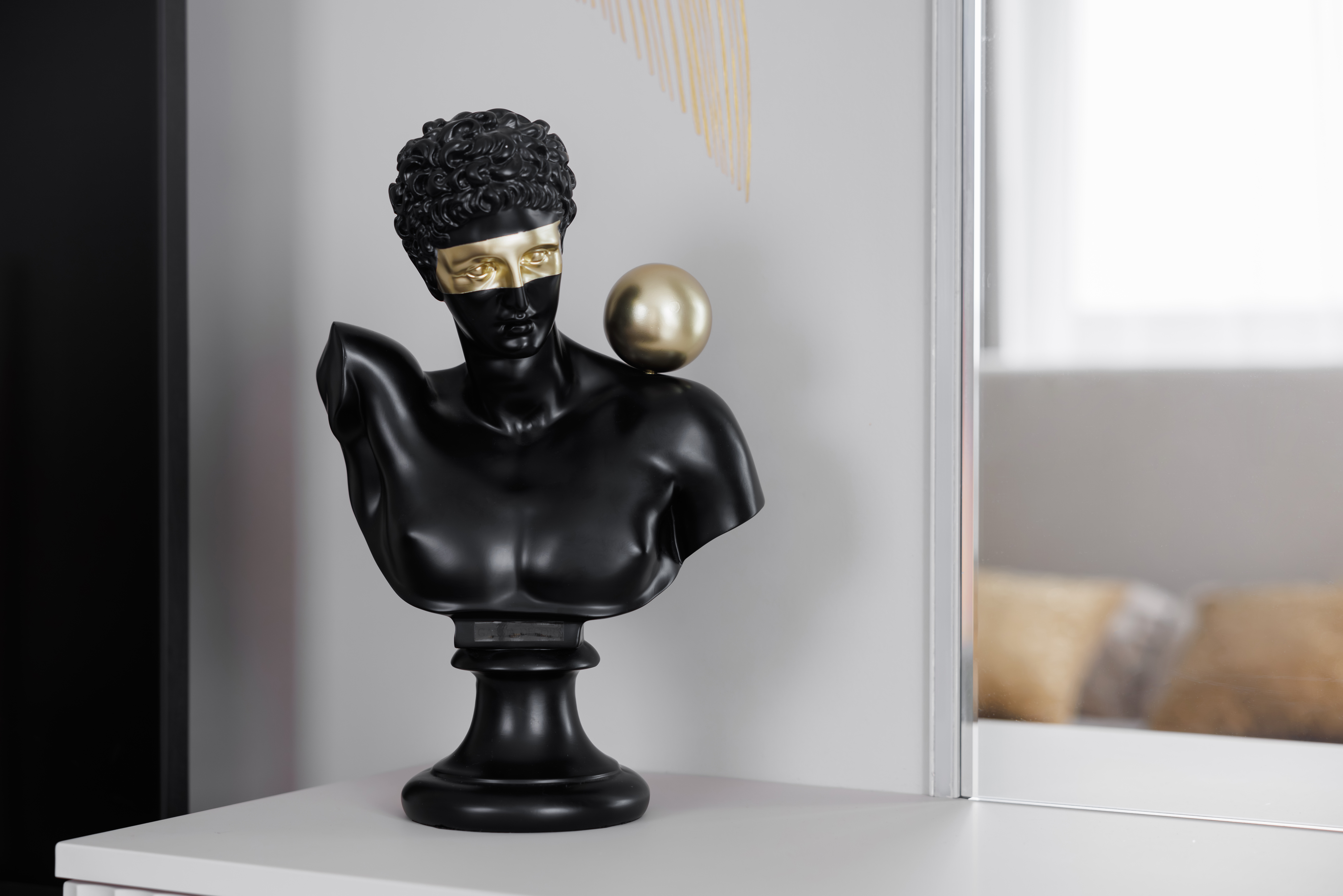 Статуэтка «Античный бюст» мужской черный 2