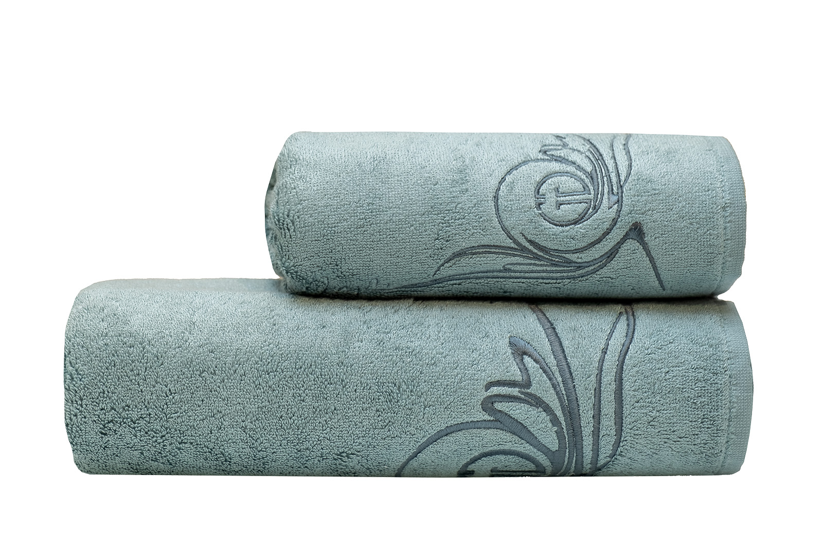 Полотенце «Лирика» 50*90 голубое 1