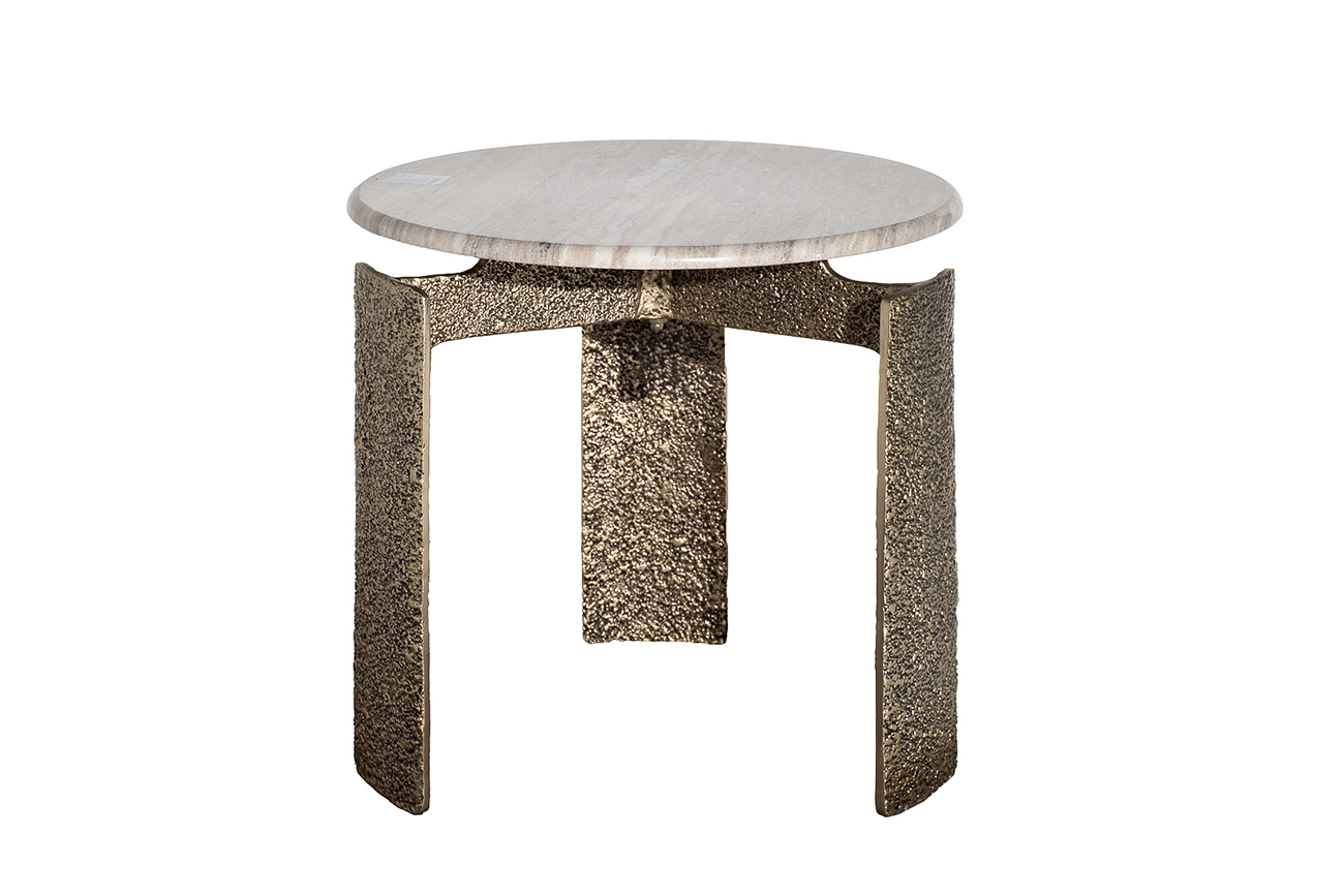 Столик журнальный круглый мраморный 1