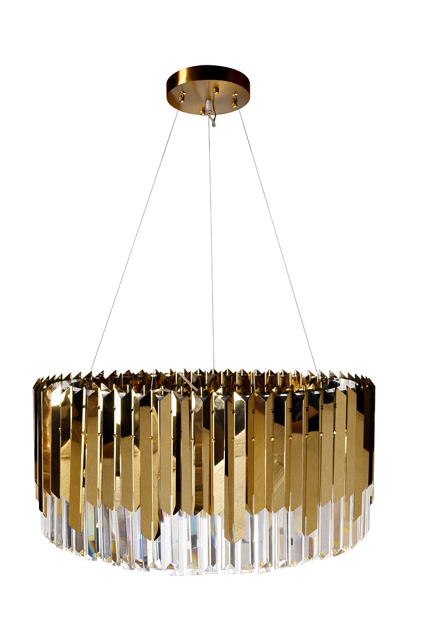 Люстра стеклянная (золото) 1