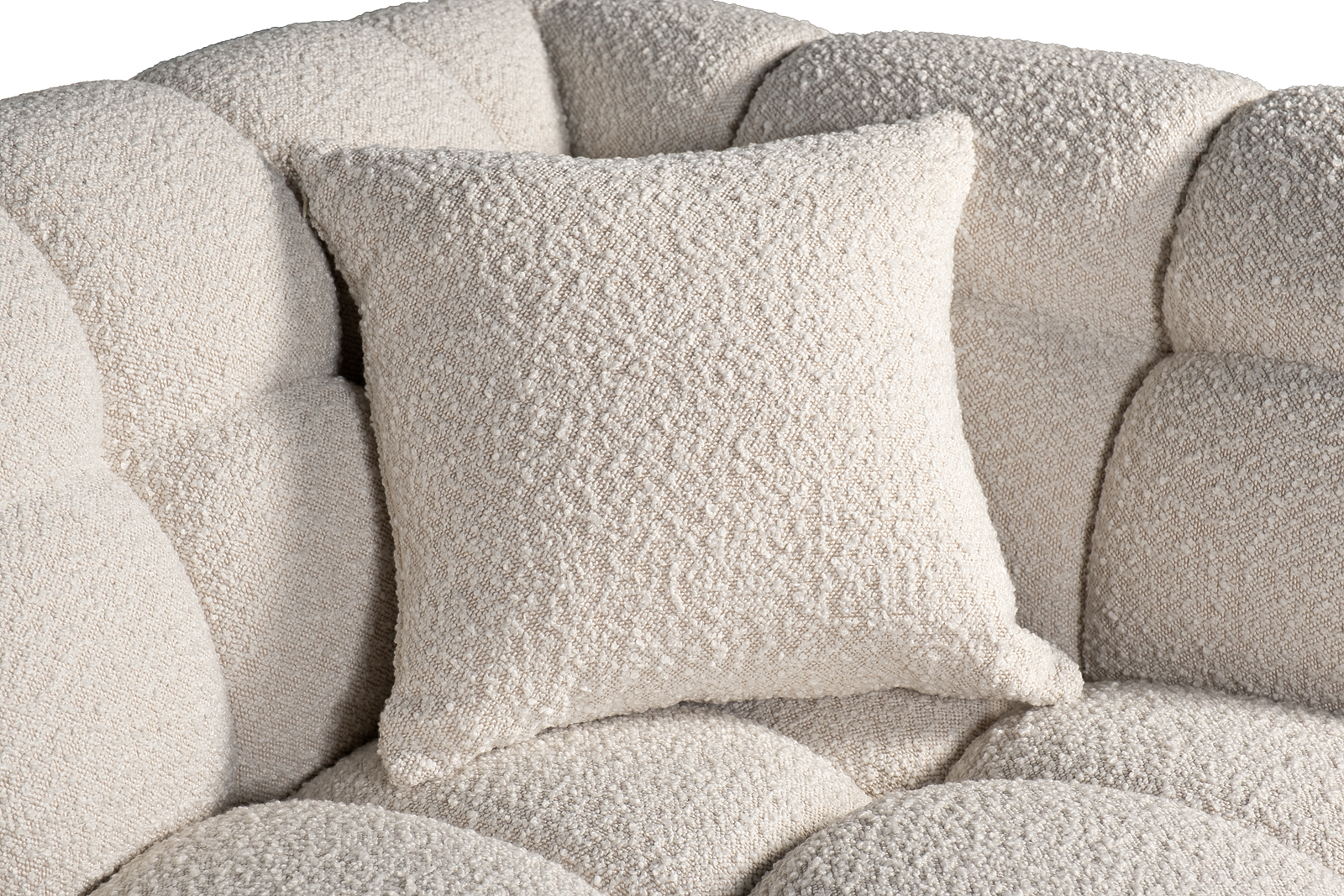 Диван Prato двухместный букле белый 4