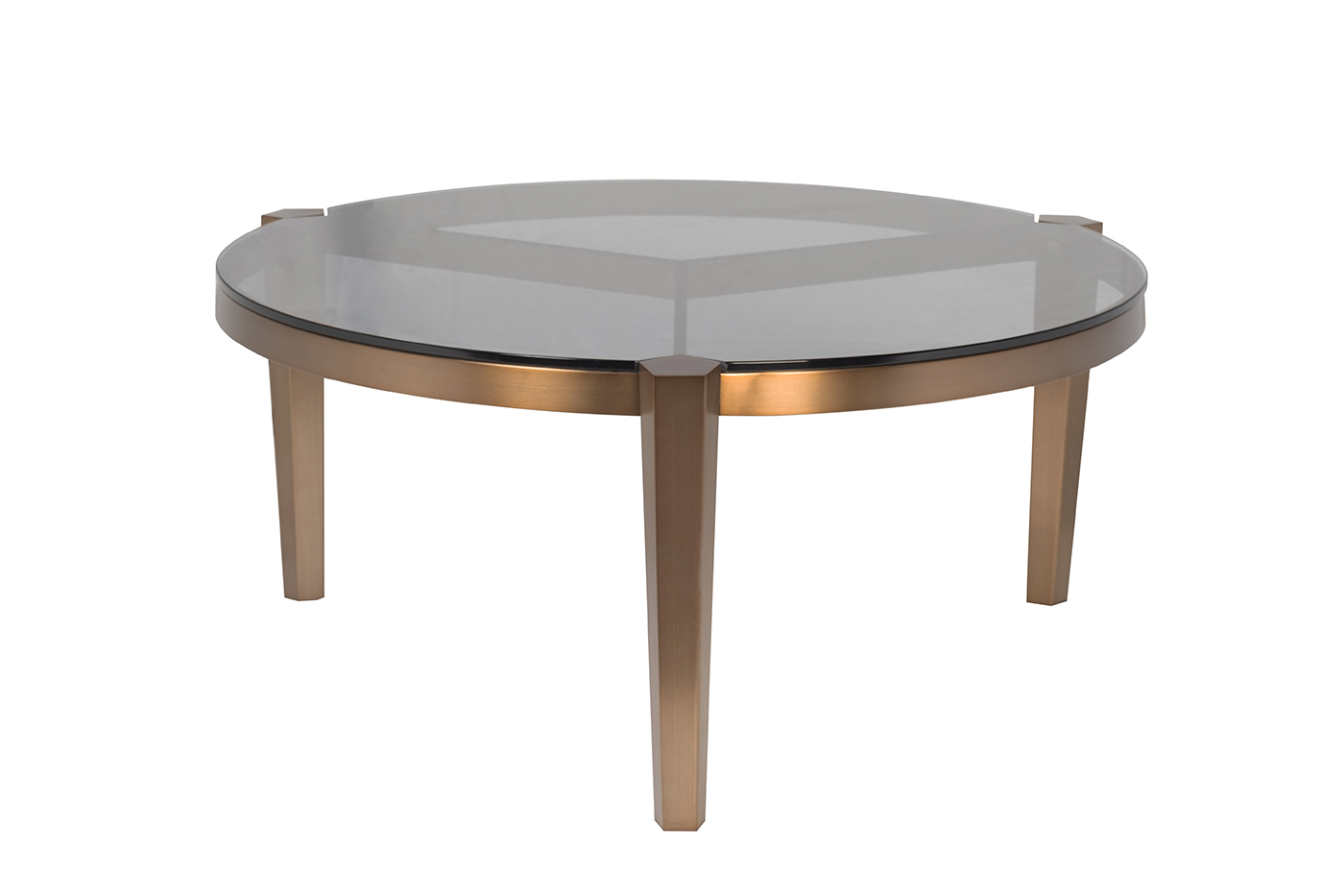 Стол журнальный круглый со стеклом 1