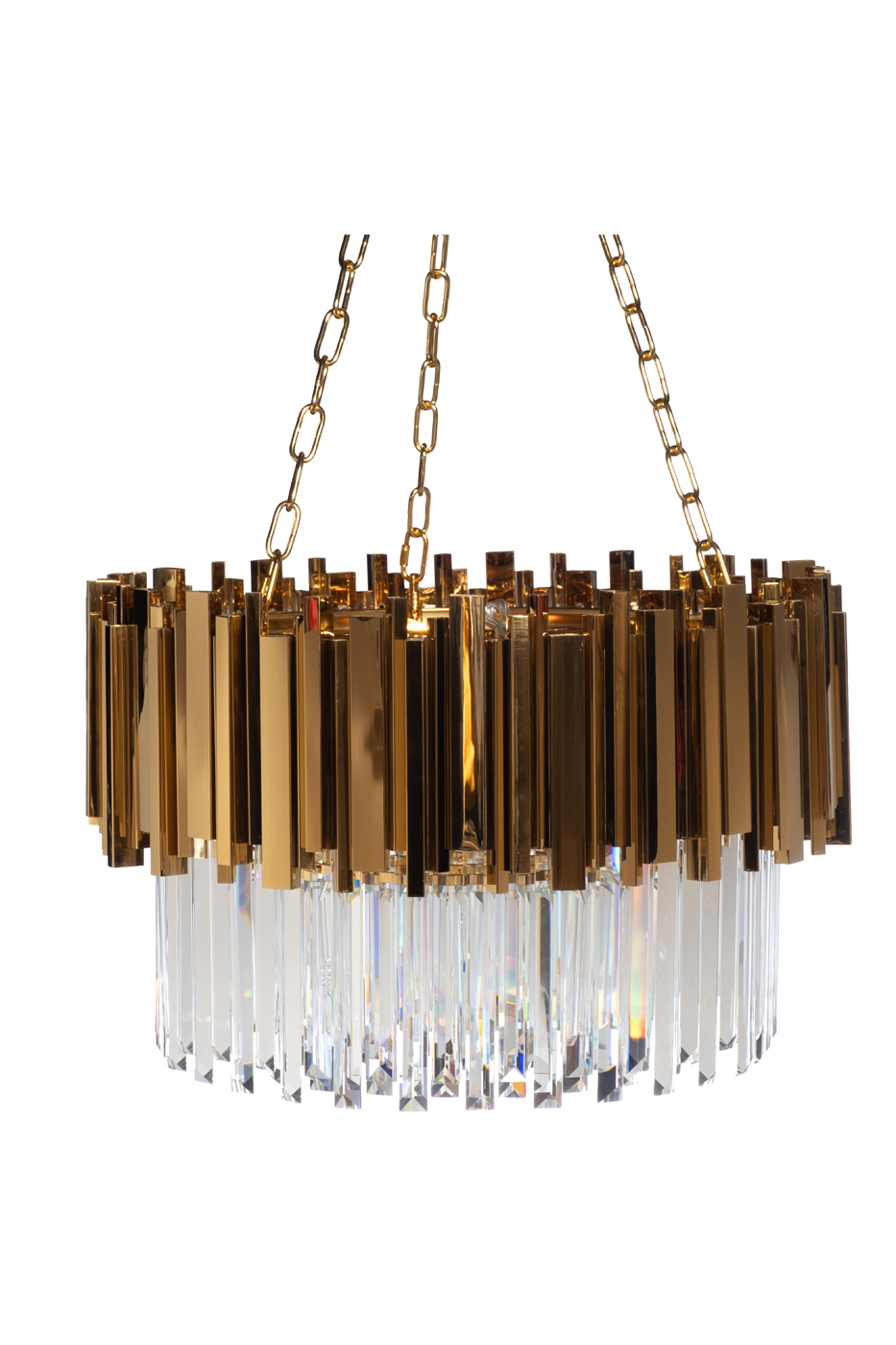 Люстра с кристаллами (золото) 1