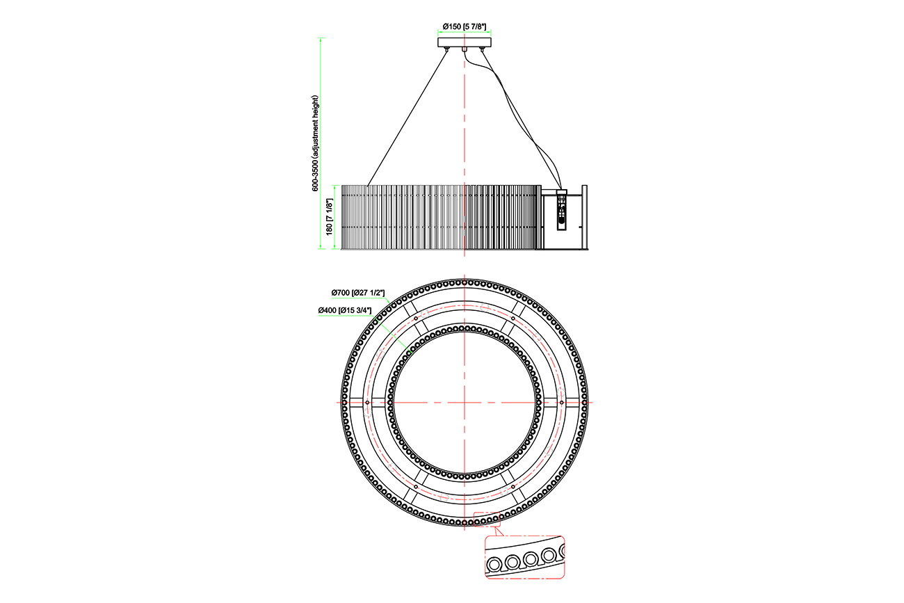 Люстра подвесная прозрачное стекло/черный металл 3