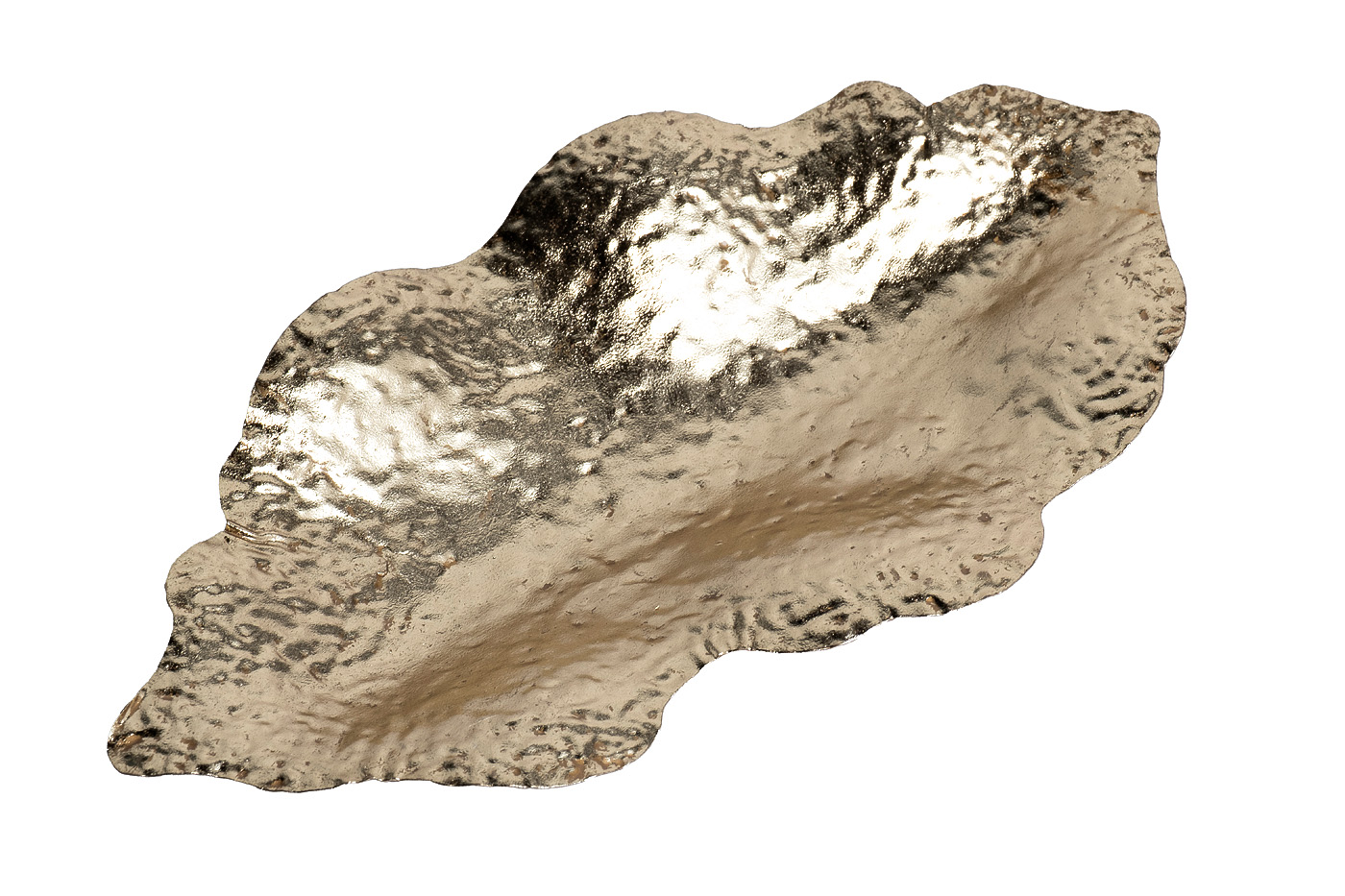 Тарелка декоративная золотая 1