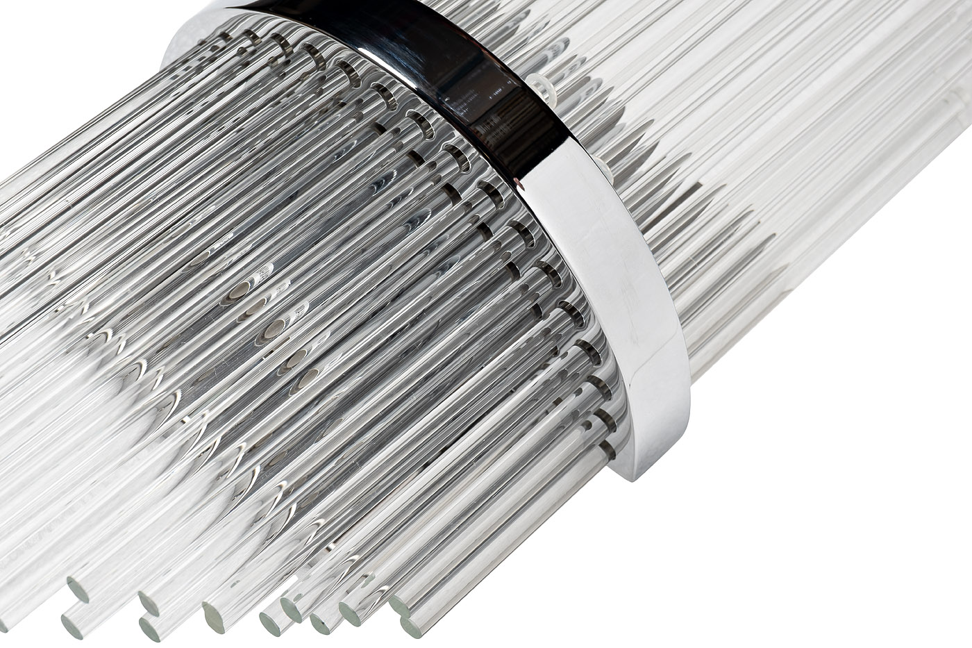 Бра стеклянное хром 2