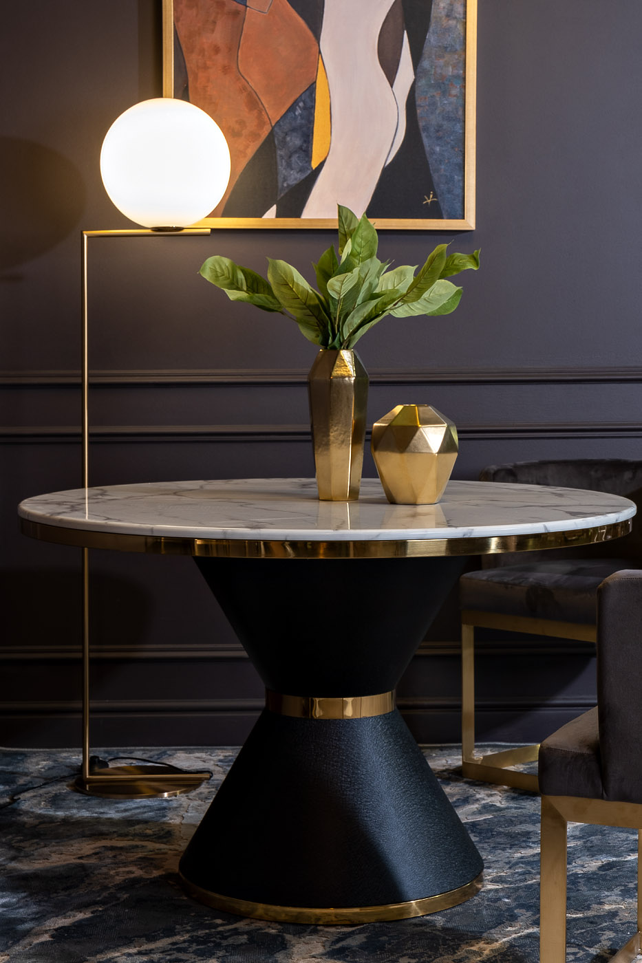 Ваза керамическая золотая 3