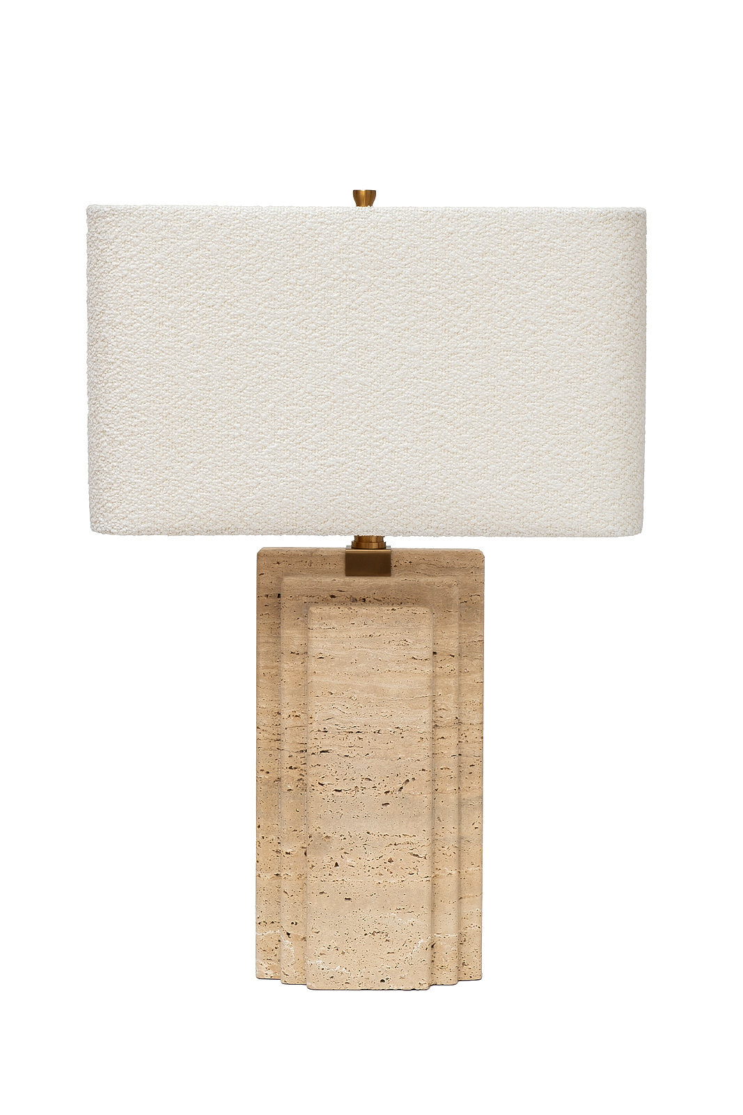 Лампа настольная мраморная с бежевым абажуром 1