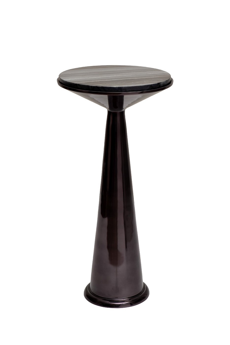 Столик журнальный мрамор/метал черный 1